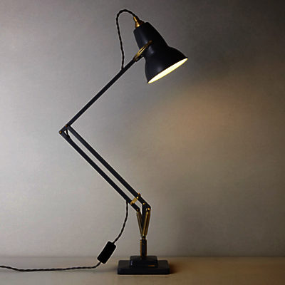 Anglepoise Original 1227 Brass Desk Lamp Elephant Grey